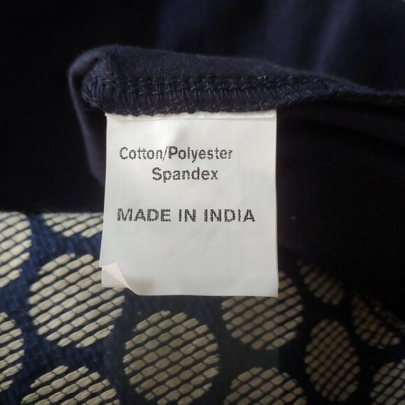 eShakti Womens Office Work Business Dress Polka Dot Mature Dress Navy 3X - Picture 14 of 14